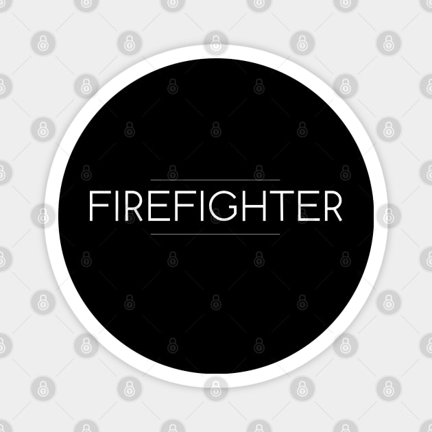 Firefighter Minimalist Design Magnet by Studio Red Koala